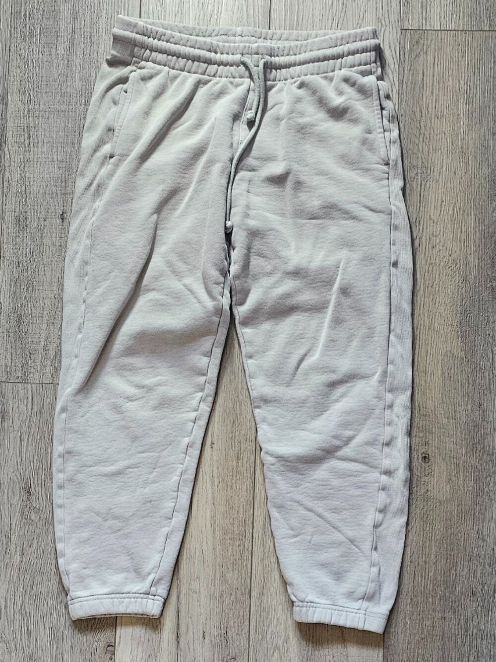 Aritzia Tna Cozy Fleece Boyfriend Sweatpants Light Heather Grey Joggers